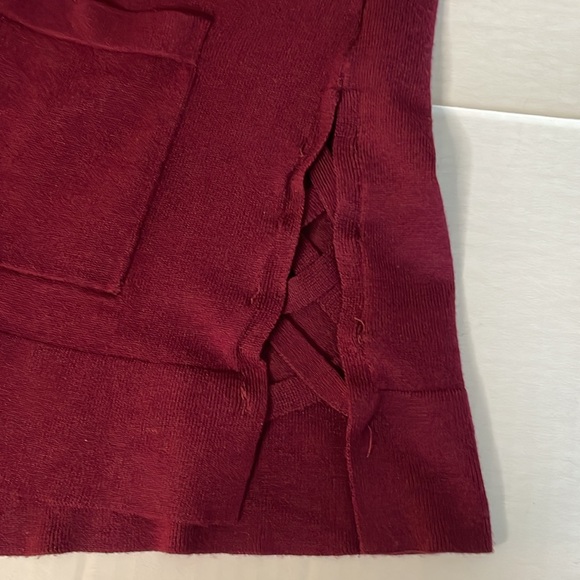 Pink Republic maroon red long sleeve cardigan w/ pockets & side detail size M - Picture 7 of 12